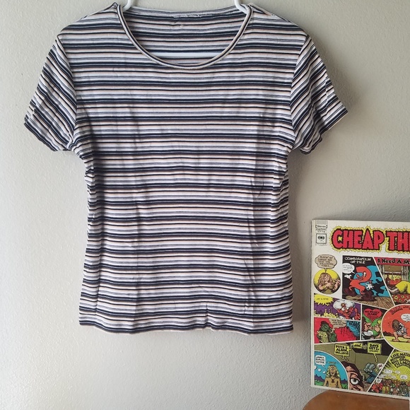 90s Vintage Striped Tee - Picture 2 of 4